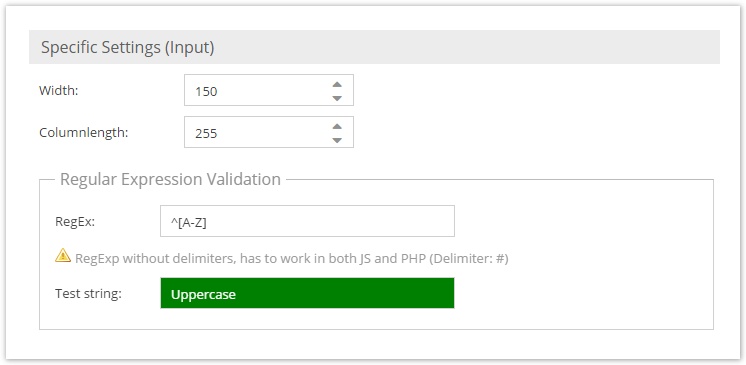 Конфигурация Input