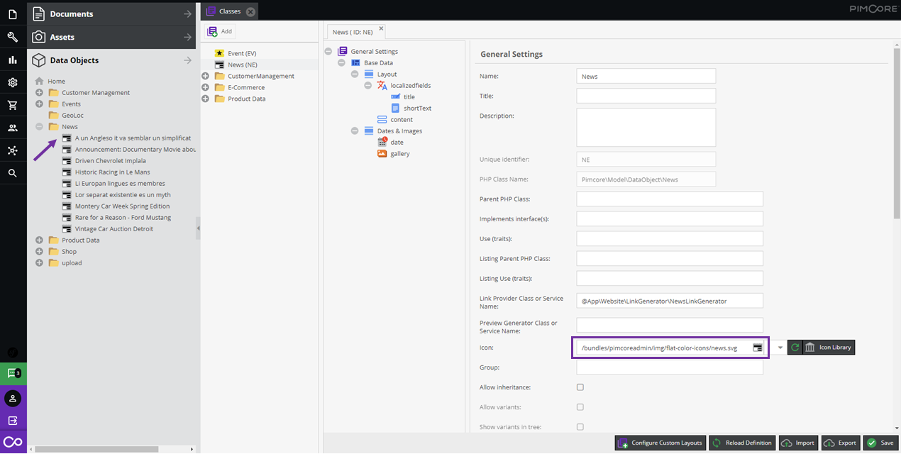 Иконки классов