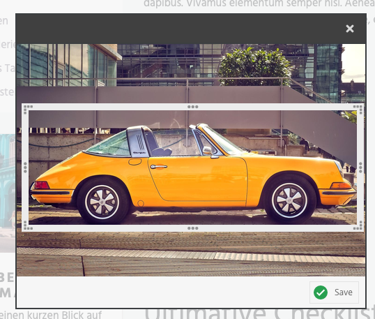 обрезка изображения в режиме редактирования