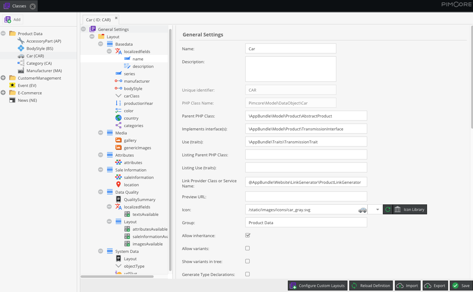 настройка интерфейсов и трейтов в классе