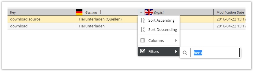 Сортировка общих переводов