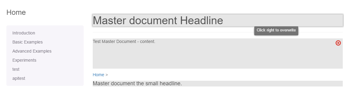 Главный документ - предпросмотр в режиме редактирования