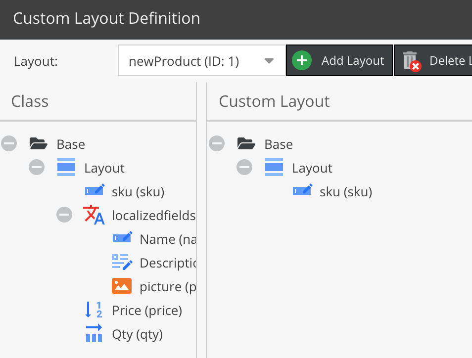 Custom layout для нового product